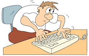 フリーメールで登録する男